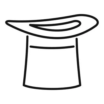 Magician top hat icon representing magic show and illusion Stock Illustration