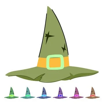 Magician wizard hat vector cartoon graphic Stock Illustration