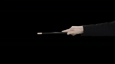 Magician's Hand waves wand ﾖ horizontal Stock Footage 754613
