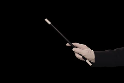 Magician's Hand waves wand ﾖ vertical 스톡 동영상 754612