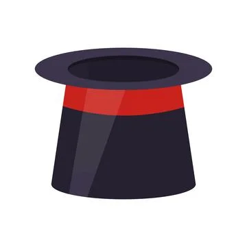 Magician's hat, magic cap, magician's cap icon isolated on white background. Ilustração Stock