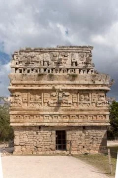 The magician's temple at Chichen Itza Stock Photos