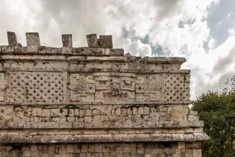 The magician's temple at Chichen Itza Stock Photos