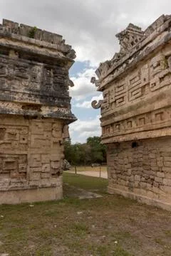 The magician's temple at Chichen Itza Stock Photos