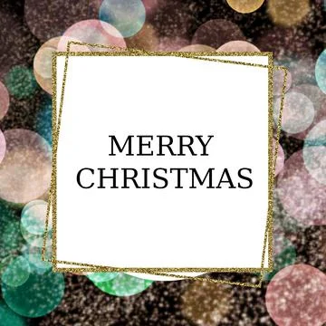 Magik festive background frame with blurred lights on dark backdrop. Christmas Stock Illustration