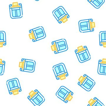 Maglev modern train railway vector seamless pattern Stock Illustration