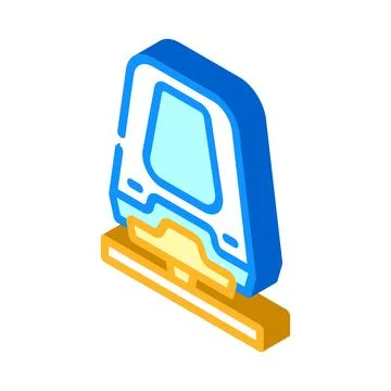 Maglev railway isometric icon vector illustration Stock Illustration