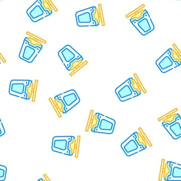 Maglev railway vector seamless pattern Stock Illustration