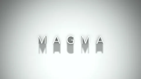 Magma 3D title animation with shadows on a white background Stock Footage 296515211