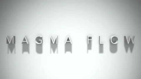 Magma Flow 3D title animation with shadows on a white background Stock Footage 296707493