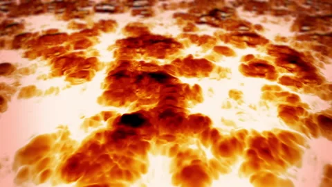 Magma flowing To mushy Stock Footage 132785519