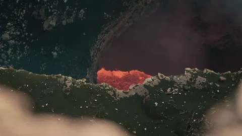 Magma flows inside volcano captured in stunning zoomed-in views Stock Footage 321535305