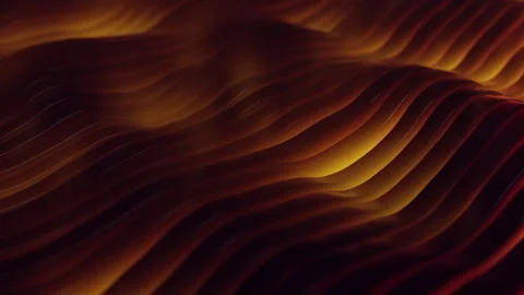 Magma glows through black waves pattern abstract motion background Stock Footage 278411157