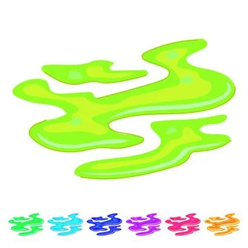 Magma lava puddle vector cartoon graphic イラスト素材