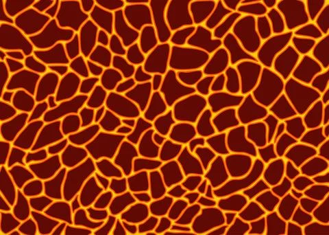 Magma or lava texture background, flat vector illustration Stock Illustration