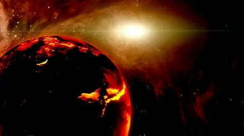 Magma planet Stock Footage 492435
