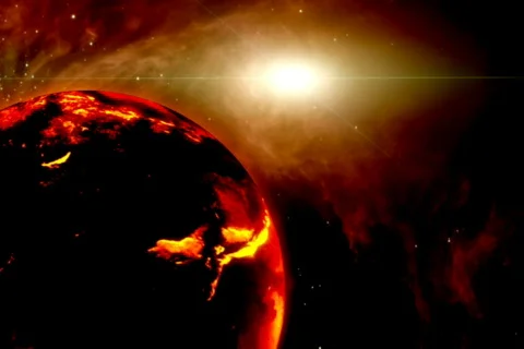 Magma planet NTSC Stock Footage 492370