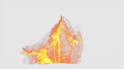 Magma splash with Alpha Video stock 158823209
