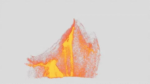 Magma splash with Alpha Video stock 158825182