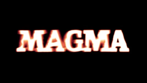 Magma Text Effect Stock Footage 336838754