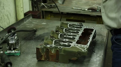 Magnaflux Checking for Cracks Stock Footage 1181863