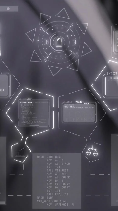 A magnate and statistical graphics on an interactive interface. Stock Footage 331746419