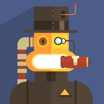 Magnate Robot Character Stock Illustration