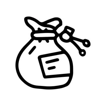 Magnesia bag line vector doodle simple icon Illustrazione stock