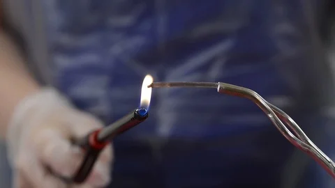 Magnesium burning Stock Footage 86211342