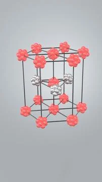 Magnesium Crystal Lattice Model 3D Illustration イラスト素材