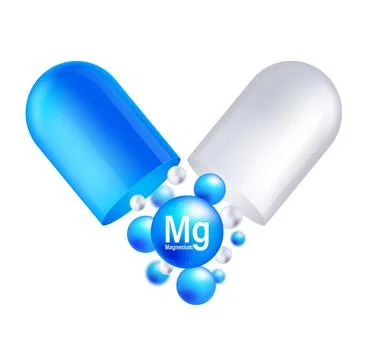 Magnesium icon structure chemical element round shape circle light blue Stock Illustration