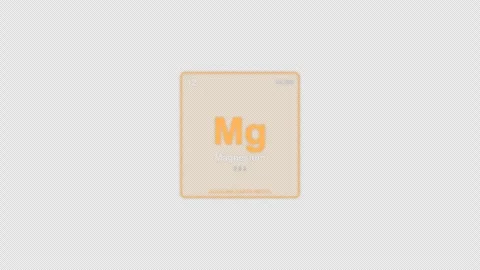 Magnesium Mg Periodic Table Element Tile Labeled Animation Video Overlay Alpha 4 Stock-Footage 339371494