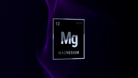 Magnesium Periodic Table Element on Purple Background Vidéo 334662779