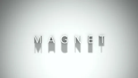 Magnet 3D title animation with shadows on a white background Stock Footage 297273372