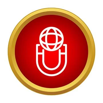 Magnet attracting a globe, symbolizing global reach and influence Stock-Illustration