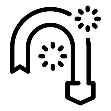 Magnet attracting loading circle with bookmark icon Ilustración de archivo