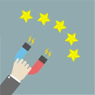 Magnet attracting Rating Stock Illustration