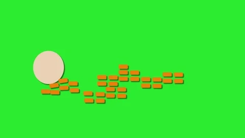 Magnet Attracting rectangle shape - 2d Animation on green screen Stock Footage 120501395