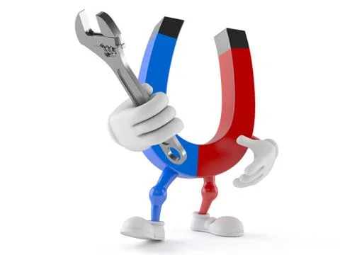 Magnet character with adjustable Stockillustratie
