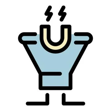 Magnet conversion funnel icon color outline vector Stock Illustration