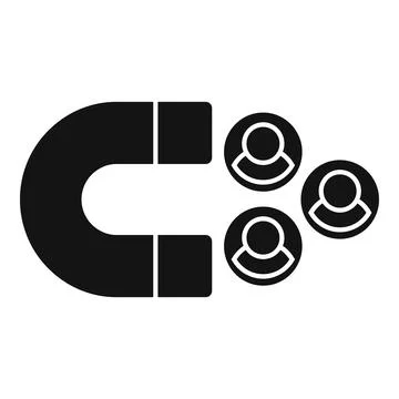 Magnet database icon simple vector. Software platform Stock Illustration