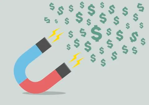 Magnet dollar Stock Illustration