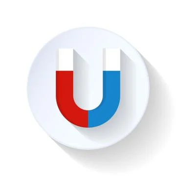 Magnet flat icon Stock Illustration