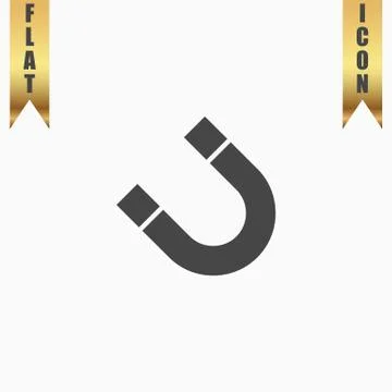 Magnet flat icon Illustrazione stock
