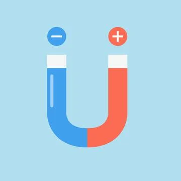 Magnet Flat Style Icon. Stock Illustration