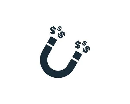 Magnet Icon Design Template Elements 스톡 일러스트