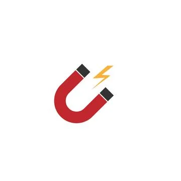 Magnet icon design vector. Two poles magnet symbol design illustration Stock Illustration