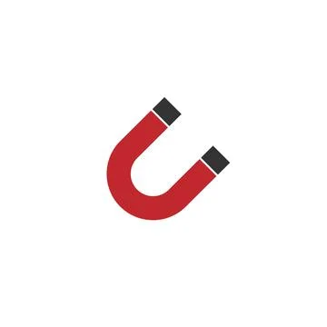 Magnet icon design vector. Two poles magnet symbol design illustration イラスト素材