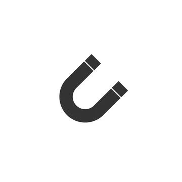 Magnet icon design vector. Two poles magnet symbol design illustration Stock Illustration