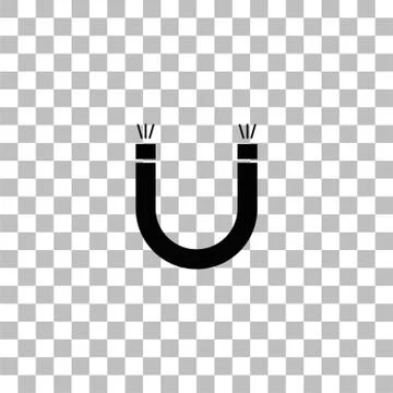 Magnet icon flat Illustrazione stock